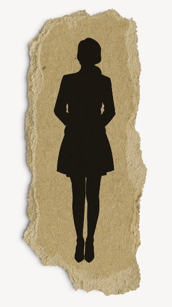 Standing businesswoman silhouette ripped paper, | Free PSD - rawpixel