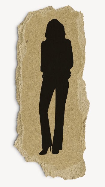 Standing businesswoman silhouette torn paper, | Free PSD - rawpixel