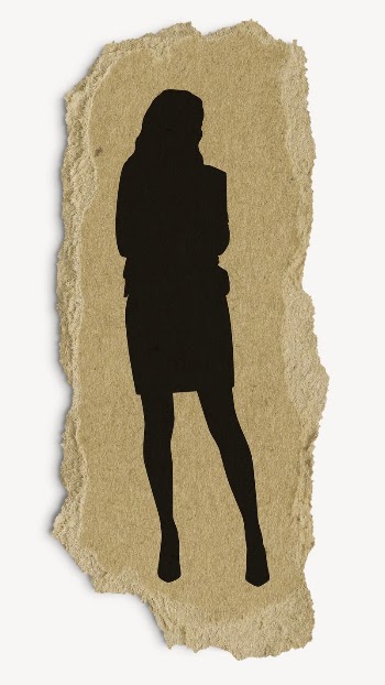 Standing businesswoman silhouette torn paper, | Free PSD - rawpixel