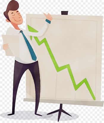 standing cartoon desk job