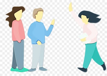 standing clip art gesture conversation