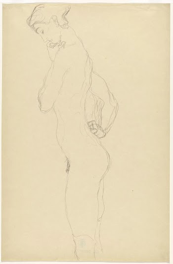 Standing female nude in profile | Free Photo - rawpixel