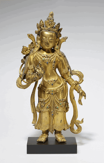 standing gilt bronze figure in contraposto | Free Photo - rawpixel