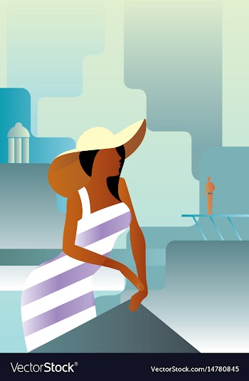 Standing in the sunlight vector image