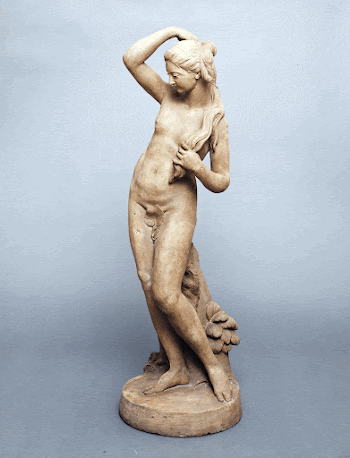 Standing nude, looking downward, her | Free Photo - rawpixel