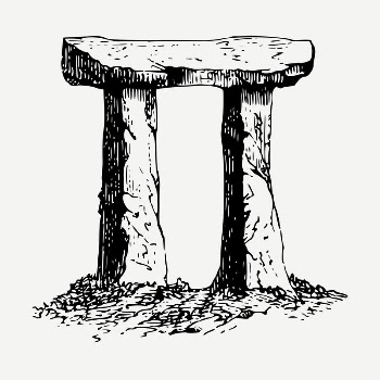Standing stones drawing, vintage illustration | Free PSD - rawpixel