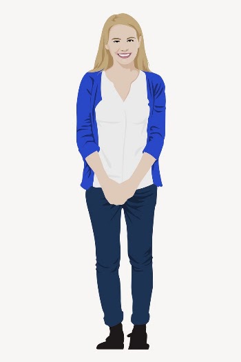 Standing woman, full length character | Free PSD - rawpixel