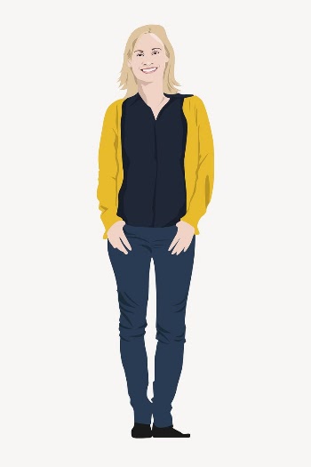Standing woman, full length character | Free Vector - rawpixel