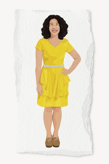 Standing woman, full length, ripped | Free PSD - rawpixel