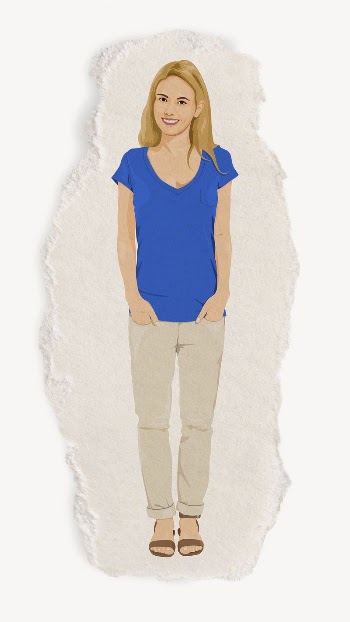 Standing woman, full length, torn | Free PSD - rawpixel