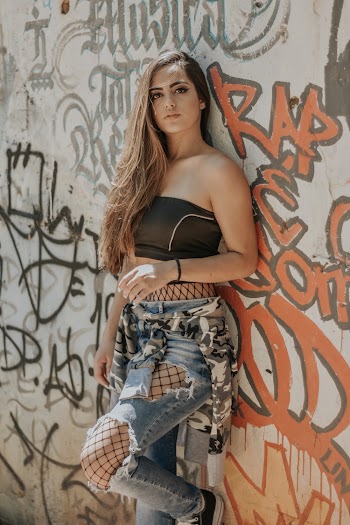 Standing Woman Lean on Wall