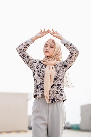 Standing Woman Raising Hands