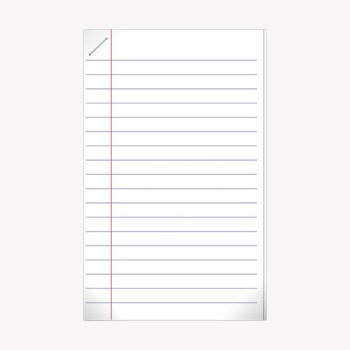 Stapled lined papers clipart, illustration | Free Vector - rawpixel