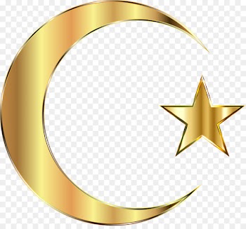 Star and crescent Moon Clip art - Golden stars and the moon 