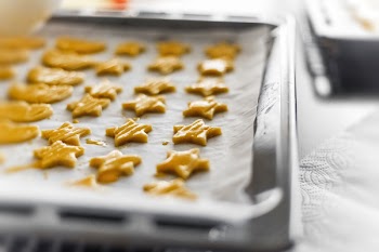 Star And Heart Dough On Tray