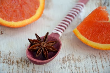 Star Anise on Red Spoon