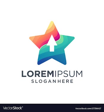 Star arrow logo design vector image