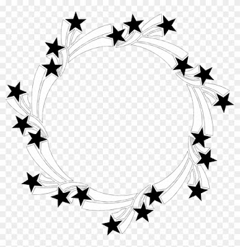 Star Border Clip Art Black - Stars Clipart Black And White Border