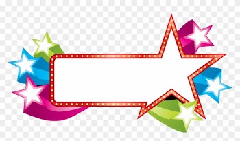 Star Clip Art - Clip Arts Colored Border