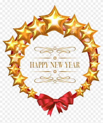 Star Clipart New Year - Frame Happy New Year Png