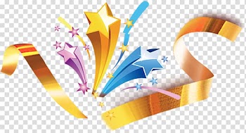 Star Color , Cheerful ribbon transparent background PNG clipart