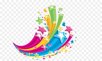 Star Color Illustration - star,Colored ribbon,Five-pointed star 