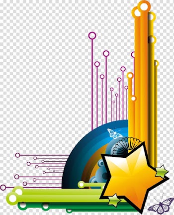 Star corner flower decoration transparent background PNG clipart