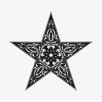 Star decoration illustration clipart vector. | Free Vector - rawpixel