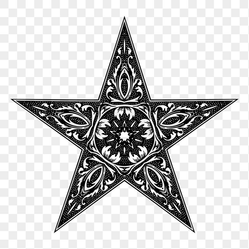 Star decoration png sticker illustration, | Free PNG - rawpixel
