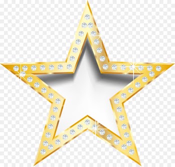 Star Diamond JPEG Network Graphics - Gold diamond trim perspective stars 