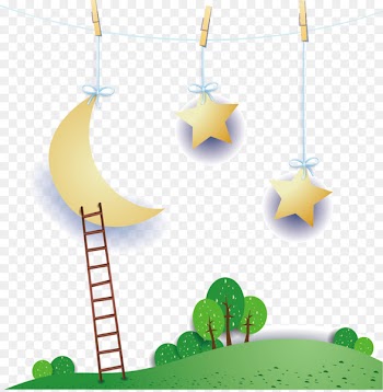 Star - Element moon stars ornaments poster 