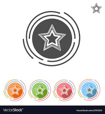 Star flat icon free vector image