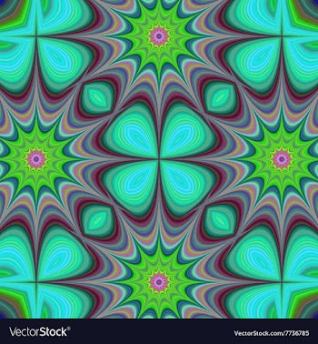 Star fractal design background vector image