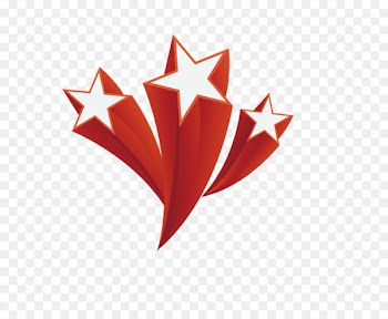 Star Icon - Flying red stars explode 