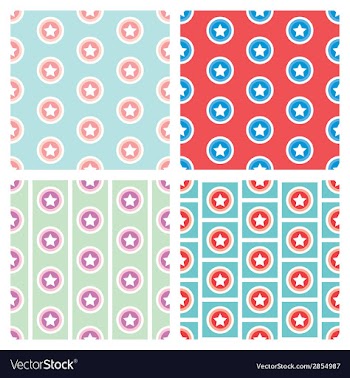  					Star in circle seamless pattern background vector image														