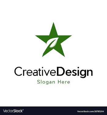 Star leaf raising creative naturally logo vector image