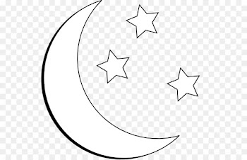 Star Moon Black and white Clip art - MOON AND STAR 