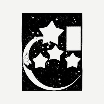 Star moon frame collage element, | Free PSD Illustration - rawpixel