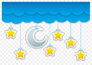 Star Moon Night sky Cloud - Blue clouds moon and stars 