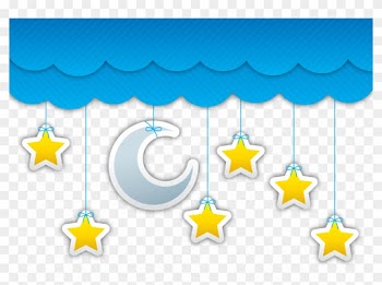 Star Moon Night Sky Cloud - Estrelas E Nuvens Png