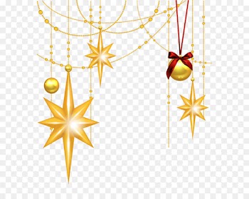 Star of Bethlehem Christmas Clip art - Transparent Christmas Gold Stars and Ornament Clipart 