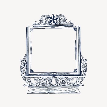 Star ornate frame drawing, vintage | Free Vector Illustration - rawpixel