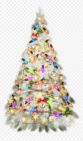Star Outline Of Christmas Tree Clipart - Free Clipart Christmas Tree Silver