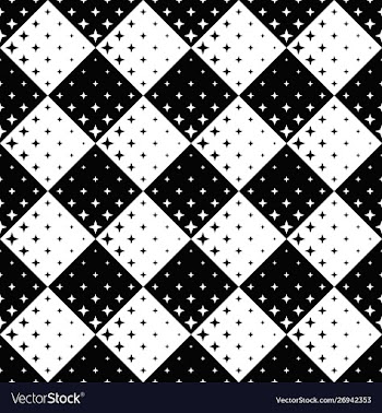 Star pattern background design - monochrome vector image