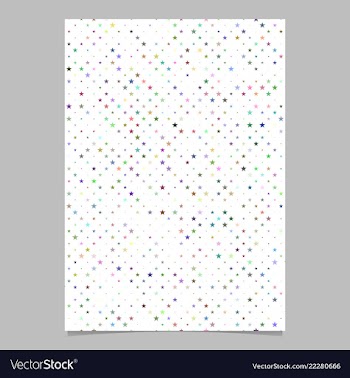 Star pattern brochure template - cover background vector image