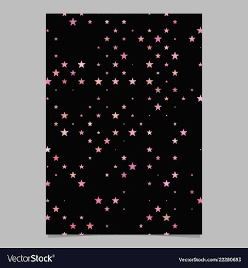 Star pattern flyer template - document background vector image