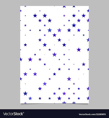 Star pattern flyer template - document background vector image