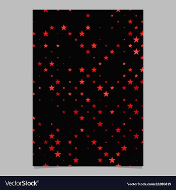 Star pattern poster template - page background vector image