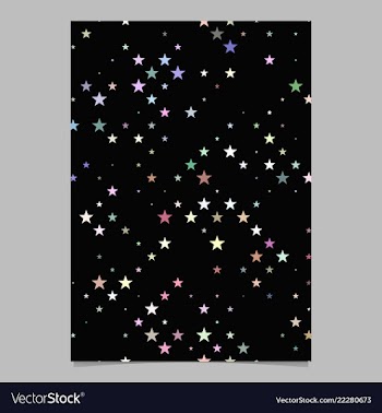 Star pattern poster template - stationery vector image