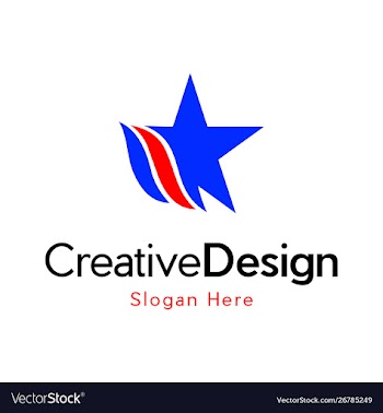 Star raising creative media logo design vector image
